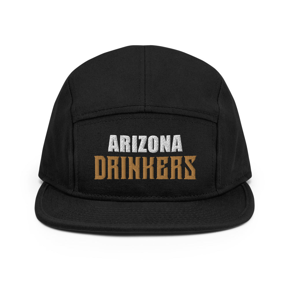 5 Panel Camper with Arizona Drinkers in Brown Color on Front