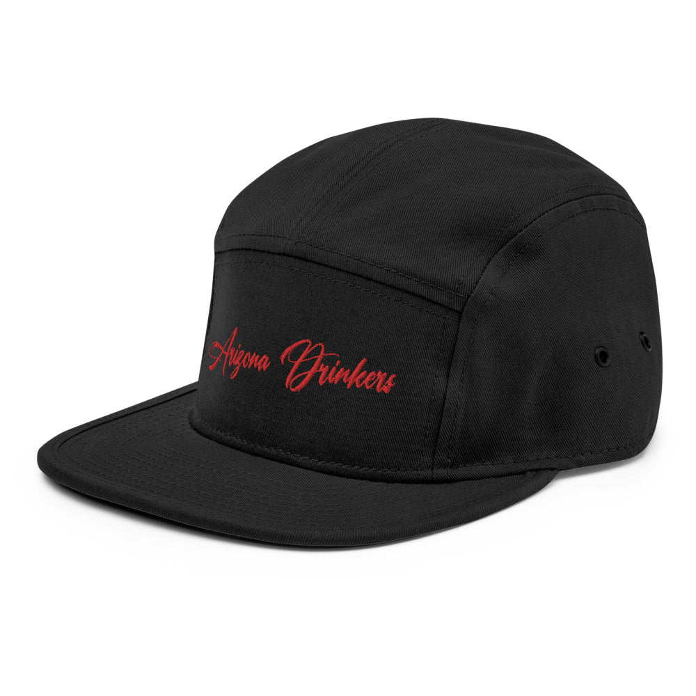 5 Panel Camper with Arizona Drinkers in Red Color on Front