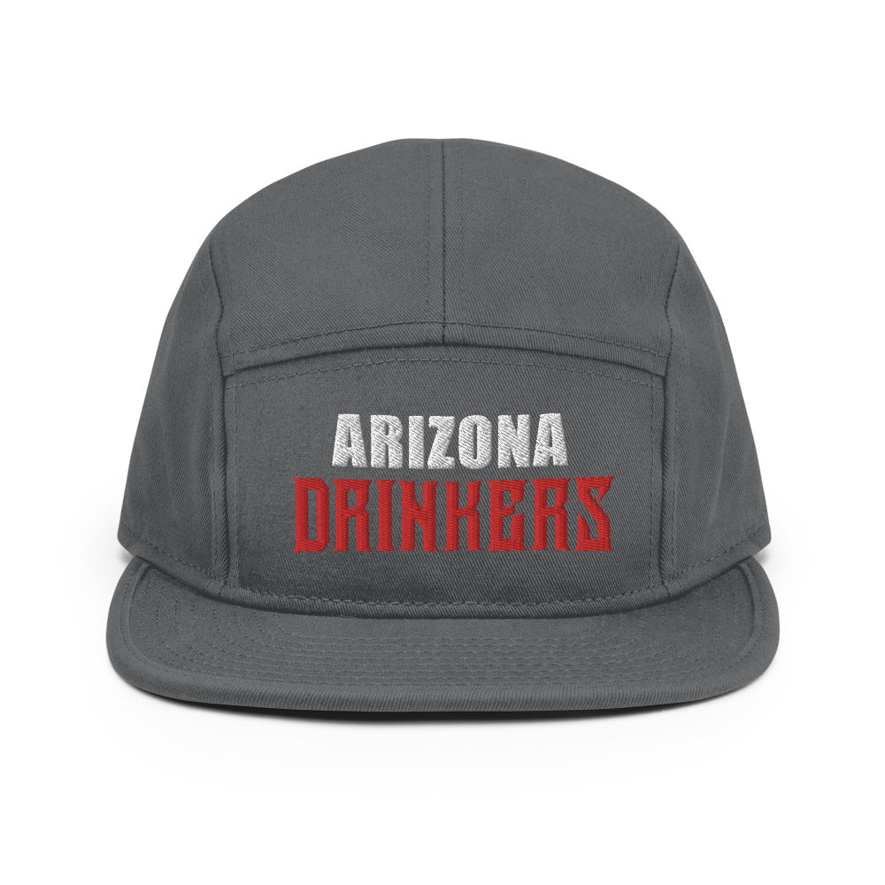 5 Panel Camper with Arizona Drinkers in Red Color on Front