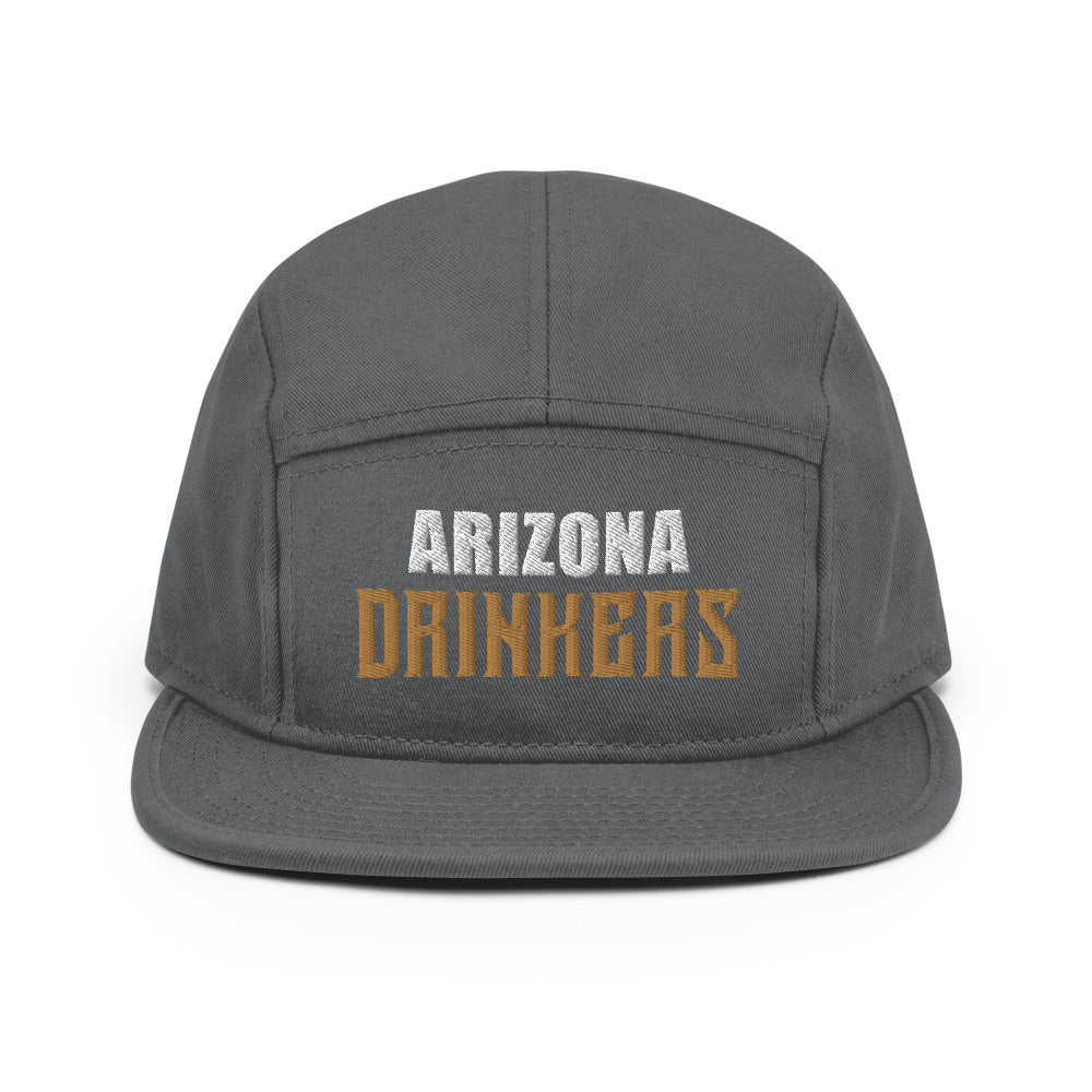 5 Panel Camper with Arizona Drinkers in Brown Color on Front