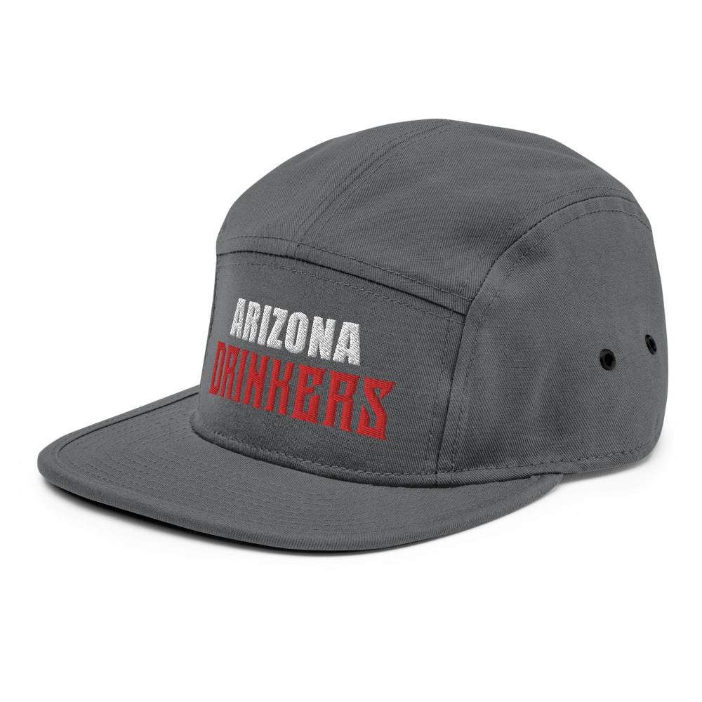 5 Panel Camper with Arizona Drinkers in Red Color on Front