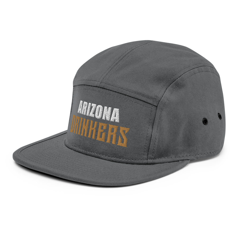 5 Panel Camper with Arizona Drinkers in Brown Color on Front