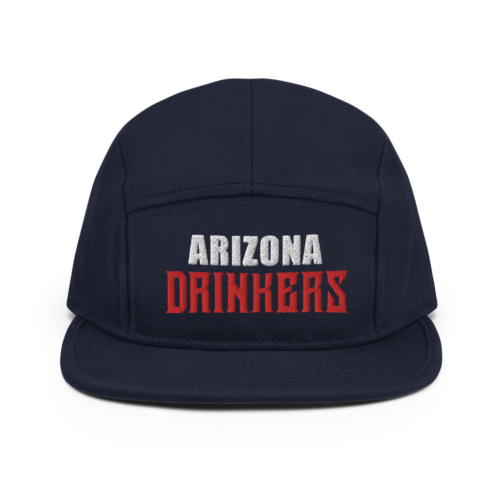 5 Panel Camper with Arizona Drinkers in Red Color on Front