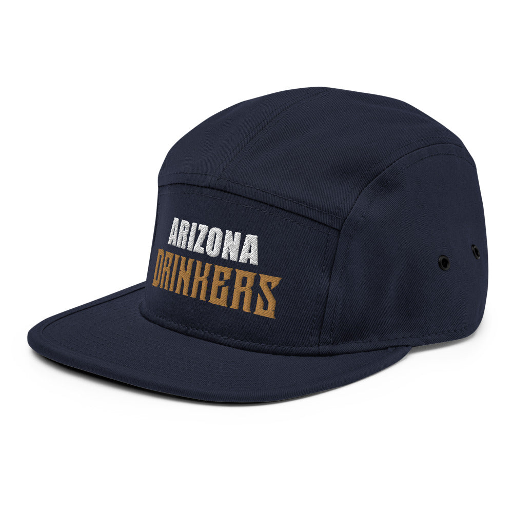 5 Panel Camper with Arizona Drinkers in Brown Color on Front