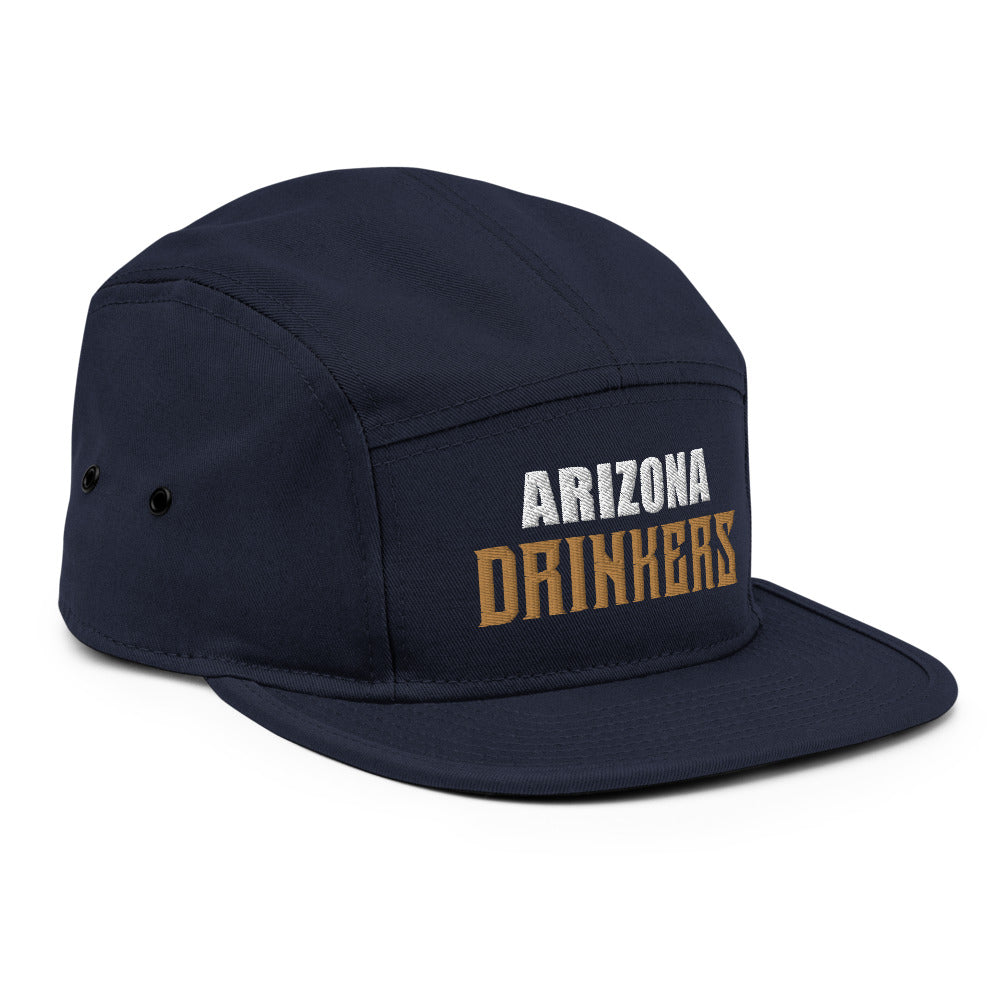 5 Panel Camper with Arizona Drinkers in Brown Color on Front
