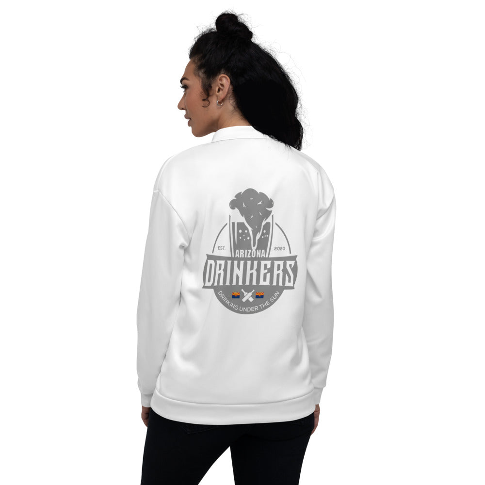 Unisex Bomber Jacket with Arizona Drinkers Logo on back
