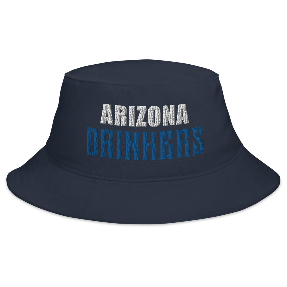Bucket Hat with Arizona Drinkers in Blue Color on Front