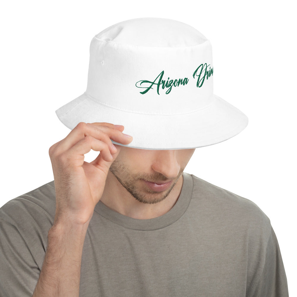 Bucket Hat with Arizona Drinkers in Green Color on Front