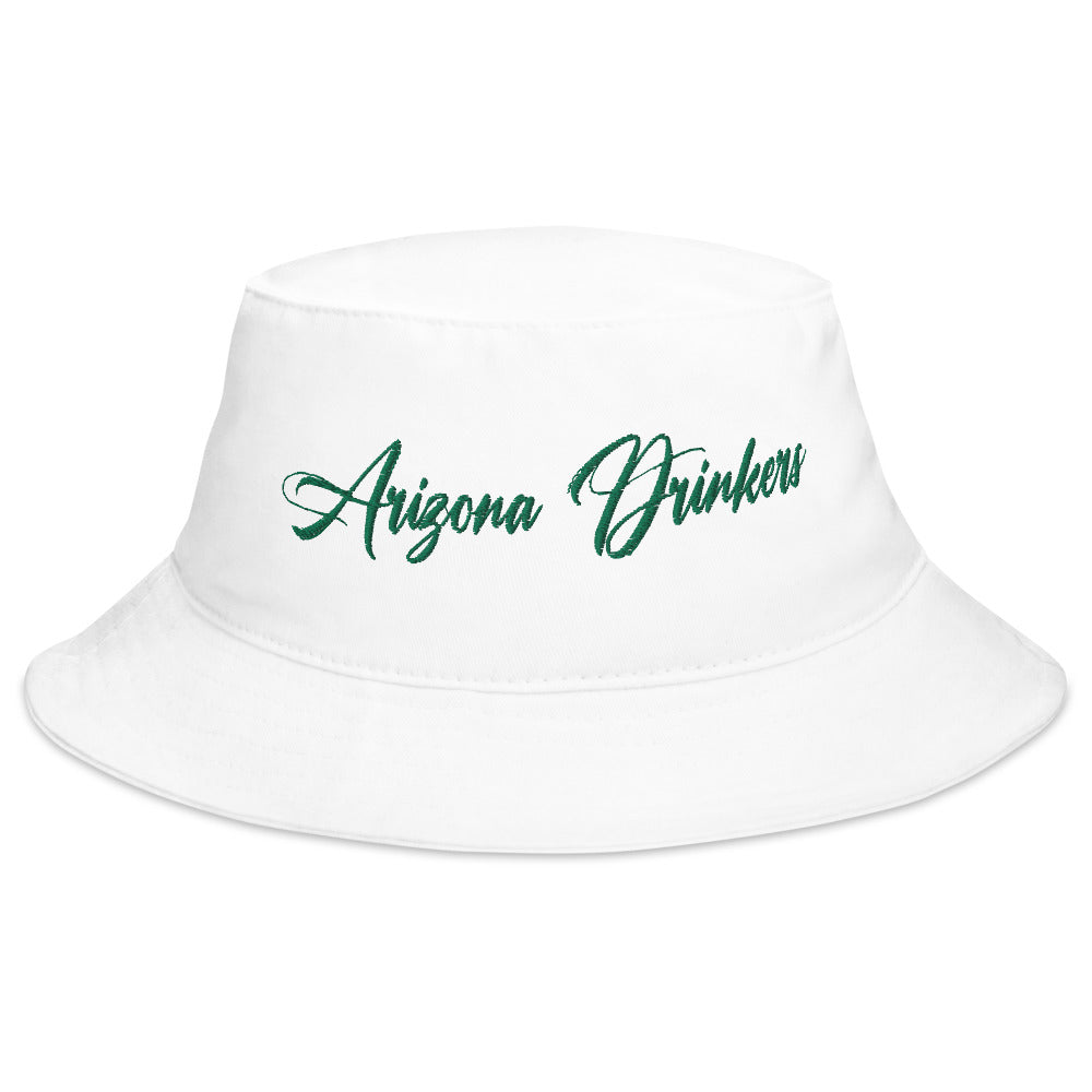 Bucket Hat with Arizona Drinkers in Green Color on Front