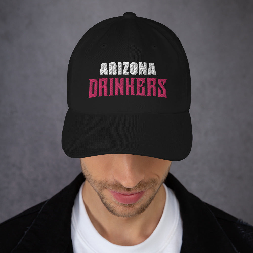 Dad hat with Arizona Drinkers in Pink Color on Front