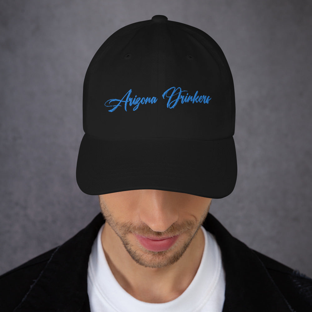 Dad hat with Arizona Drinkers in Blue Color on Front