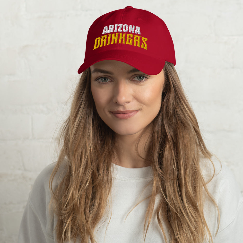 Dad hat with Arizona Drinkers in Yellow Color on Front