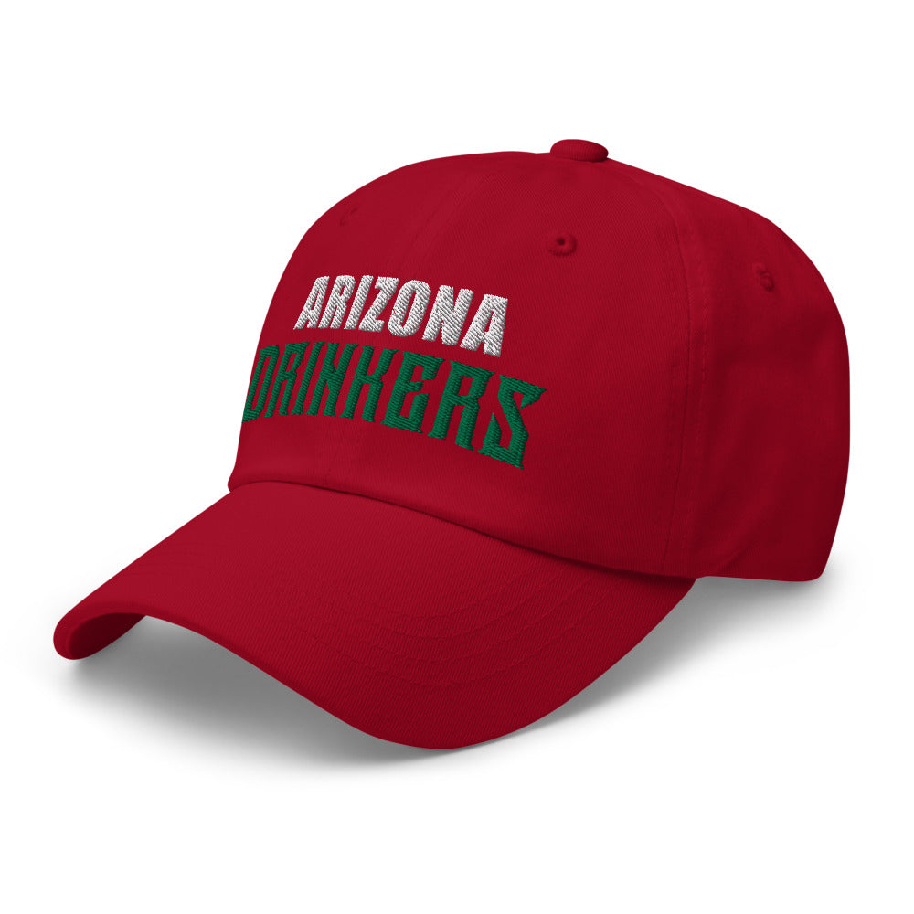 Dad hat with Arizona Drinkers in Green Color on Front