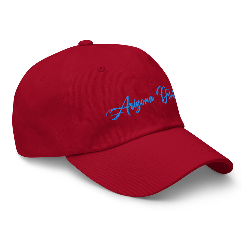 Dad hat with Arizona Drinkers in Blue Color on Front