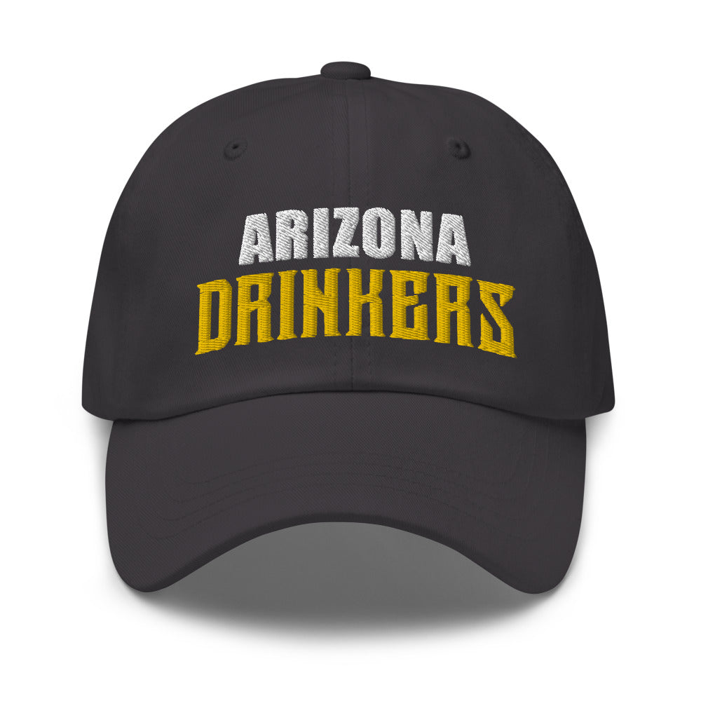 Dad hat with Arizona Drinkers in Yellow Color on Front
