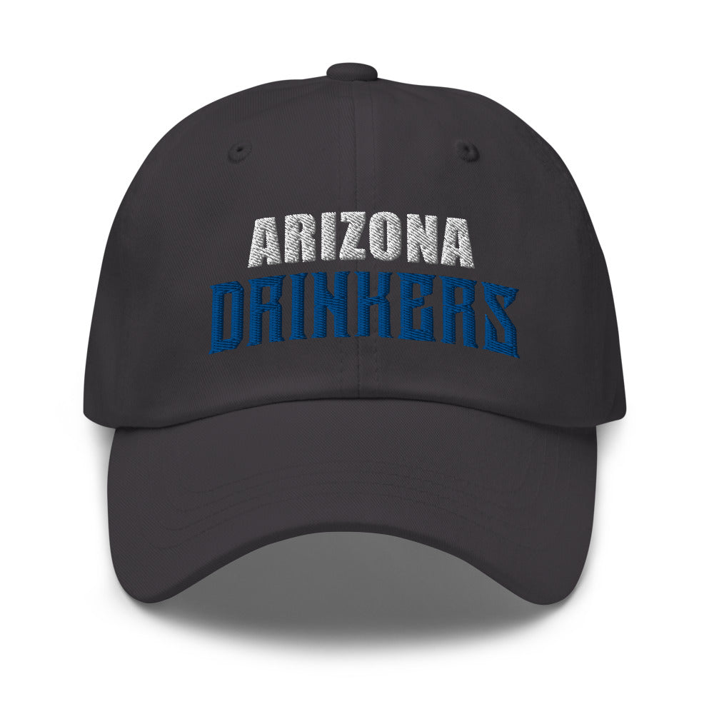 Dad hat with Arizona Drinkers in Blue Color on Front