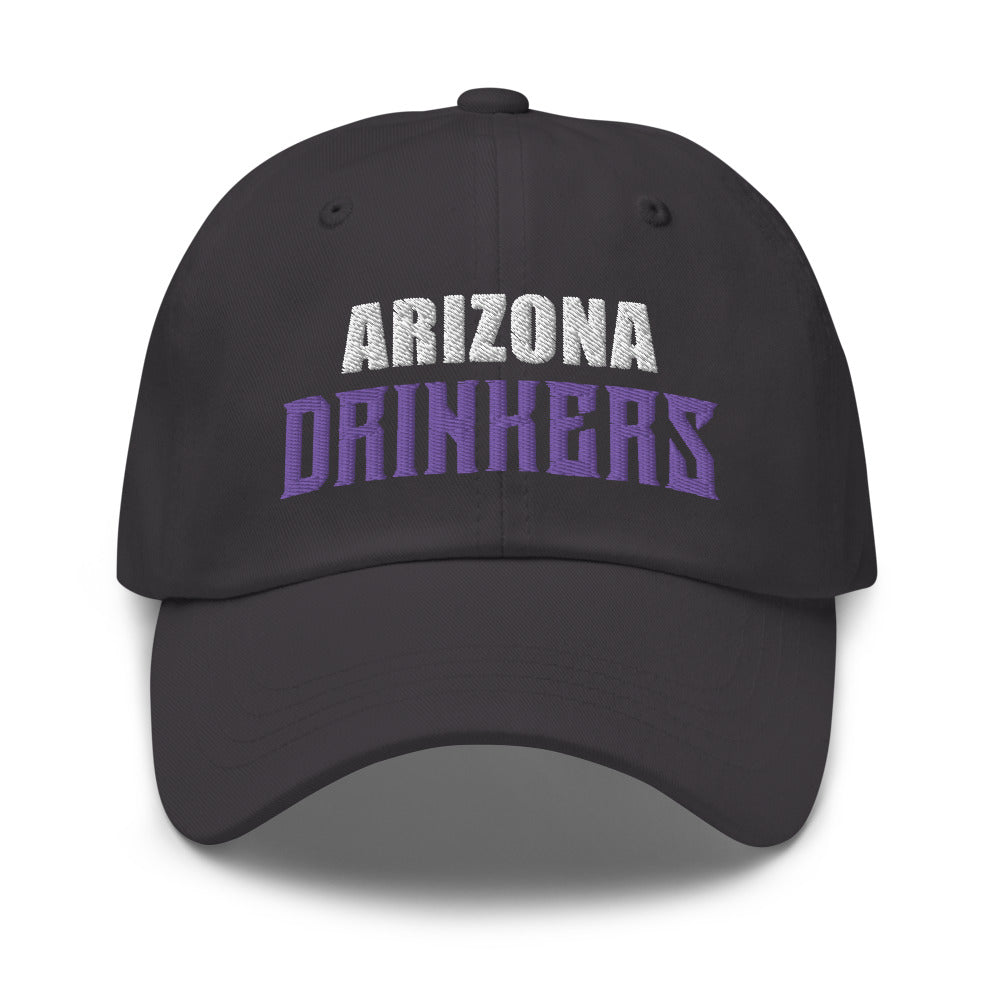 Dad hat with Arizona Drinkers in Violet Color on Front