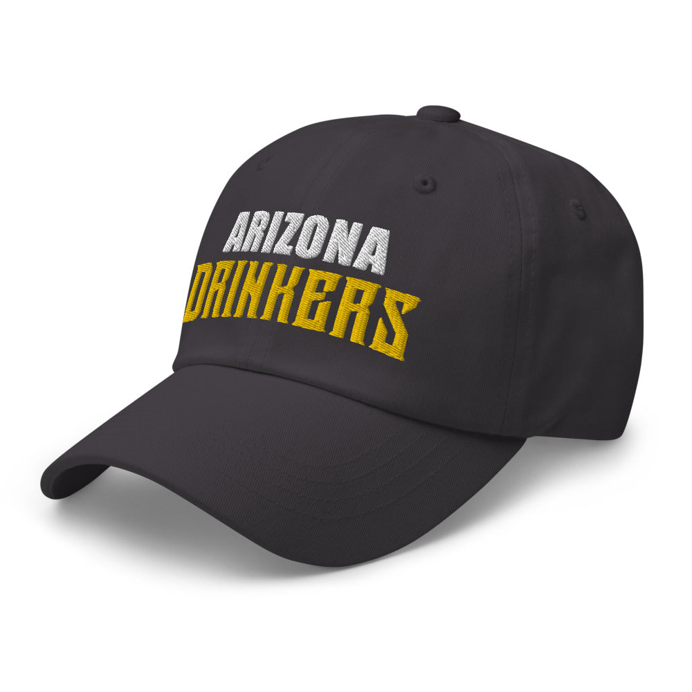 Dad hat with Arizona Drinkers in Yellow Color on Front