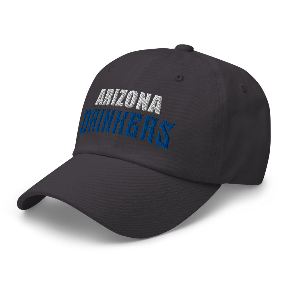 Dad hat with Arizona Drinkers in Blue Color on Front
