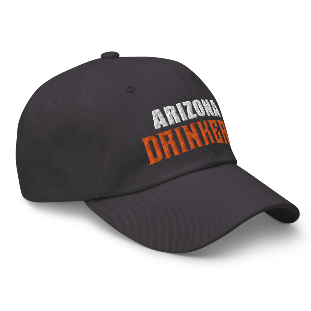 Dad hat with Arizona Drinkers in Orange Color on Front