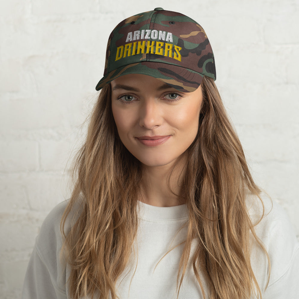 Dad hat with Arizona Drinkers in Yellow Color on Front