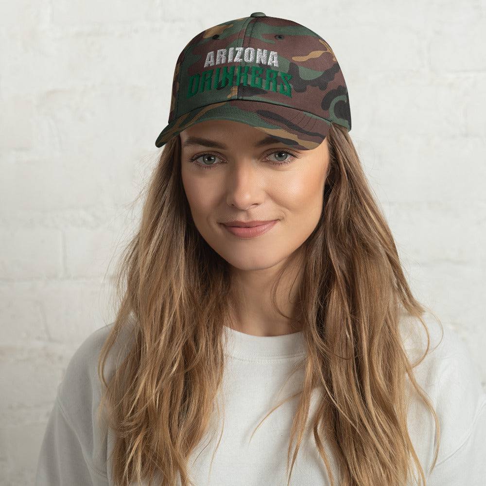 Dad hat with Arizona Drinkers in Green Color on Front