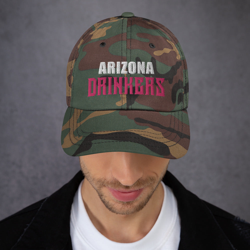 Dad hat with Arizona Drinkers in Pink Color on Front