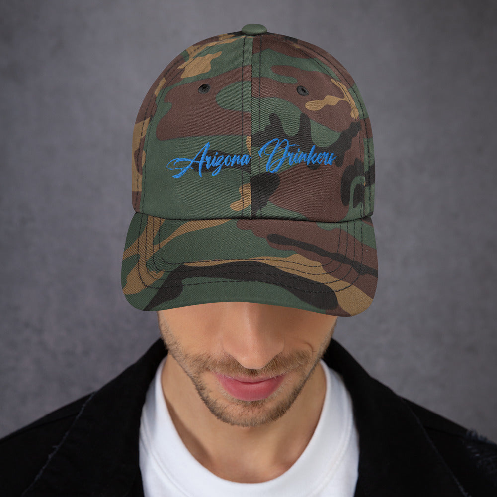 Dad hat with Arizona Drinkers in Blue Color on Front