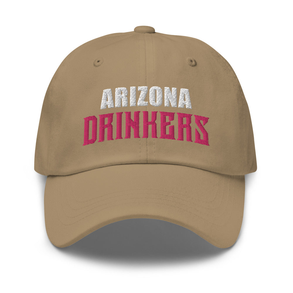 Dad hat with Arizona Drinkers in Pink Color on Front