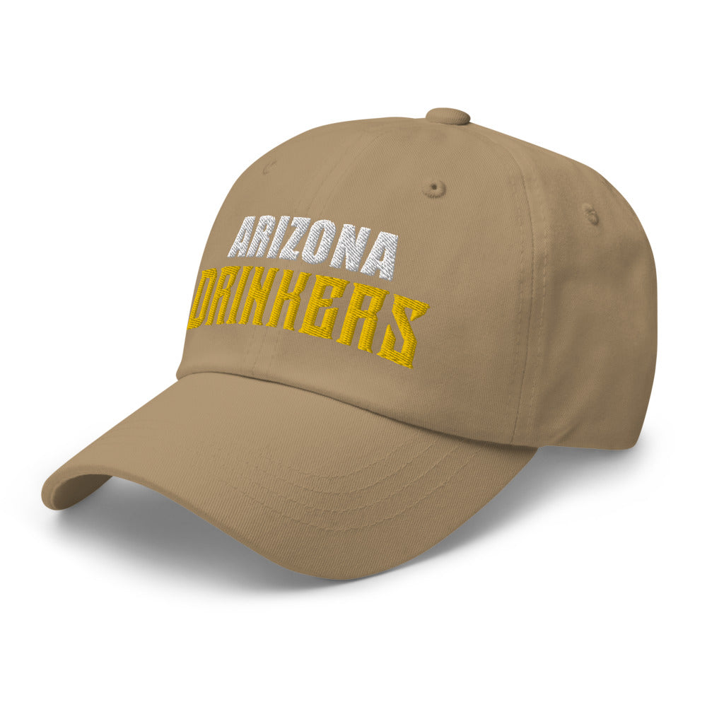 Dad hat with Arizona Drinkers in Yellow Color on Front