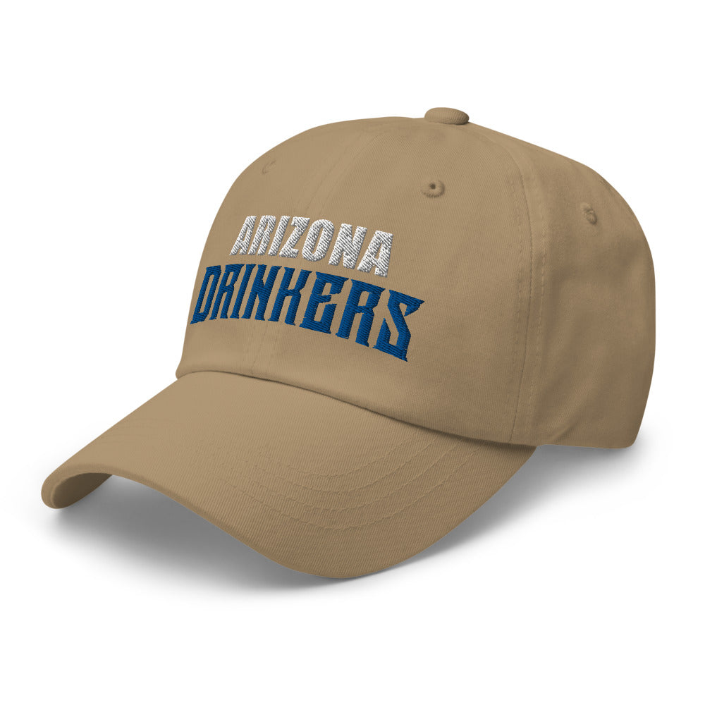 Dad hat with Arizona Drinkers in Blue Color on Front