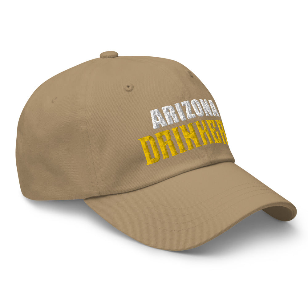 Dad hat with Arizona Drinkers in Yellow Color on Front