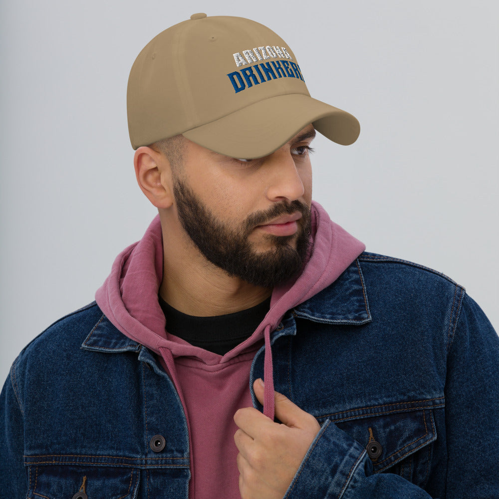 Dad hat with Arizona Drinkers in Blue Color on Front