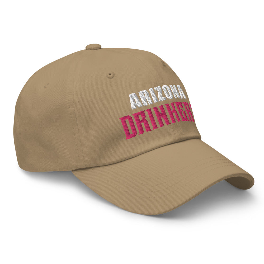 Dad hat with Arizona Drinkers in Pink Color on Front
