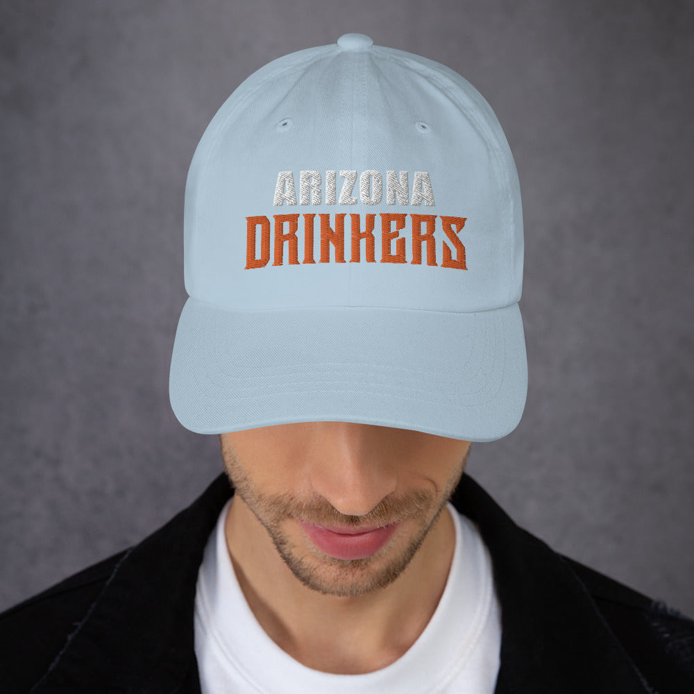 Dad hat with Arizona Drinkers in Orange Color on Front
