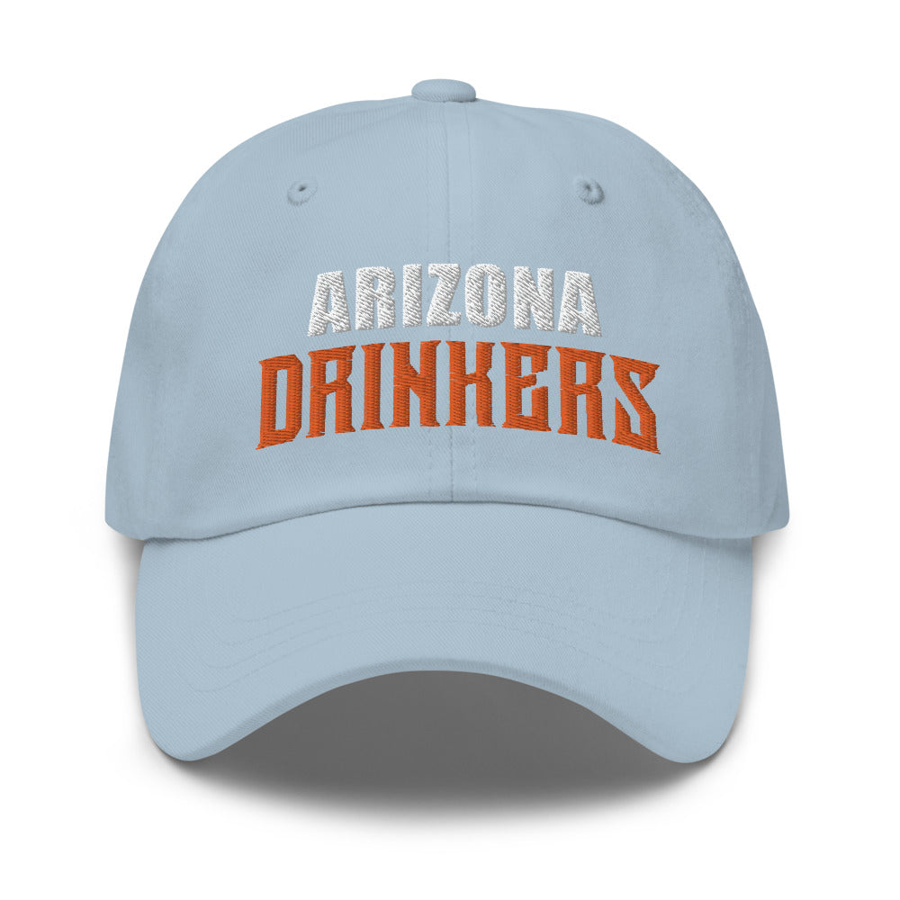 Dad hat with Arizona Drinkers in Orange Color on Front