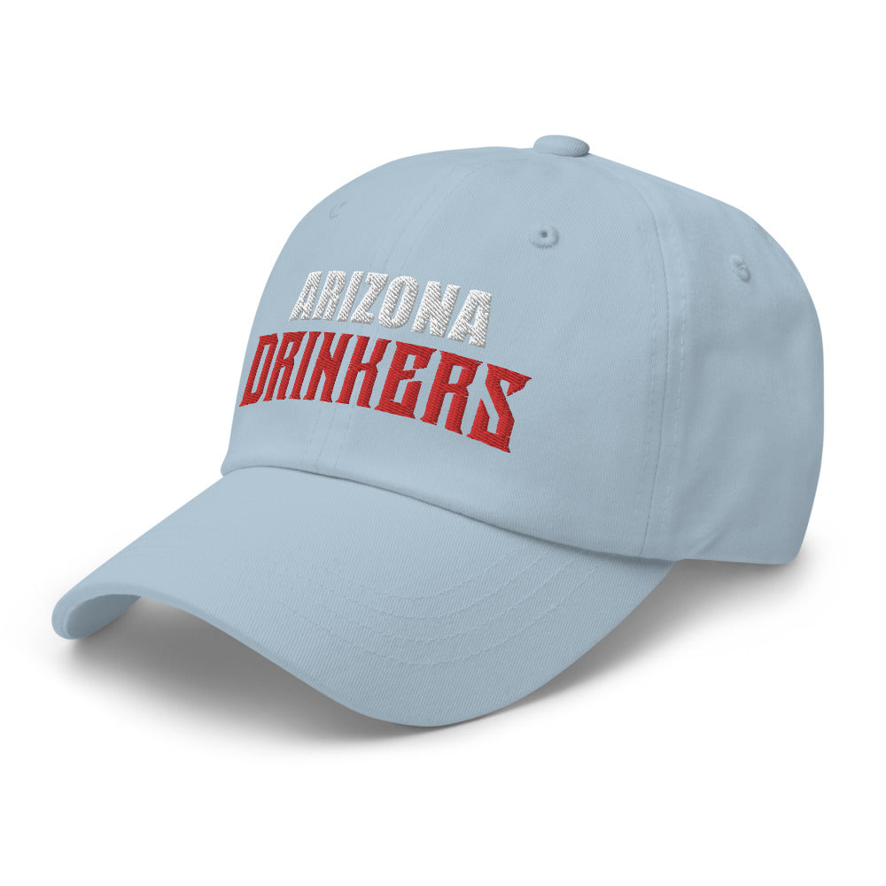 Dad hat with Arizona Drinkers in Red Color on Front