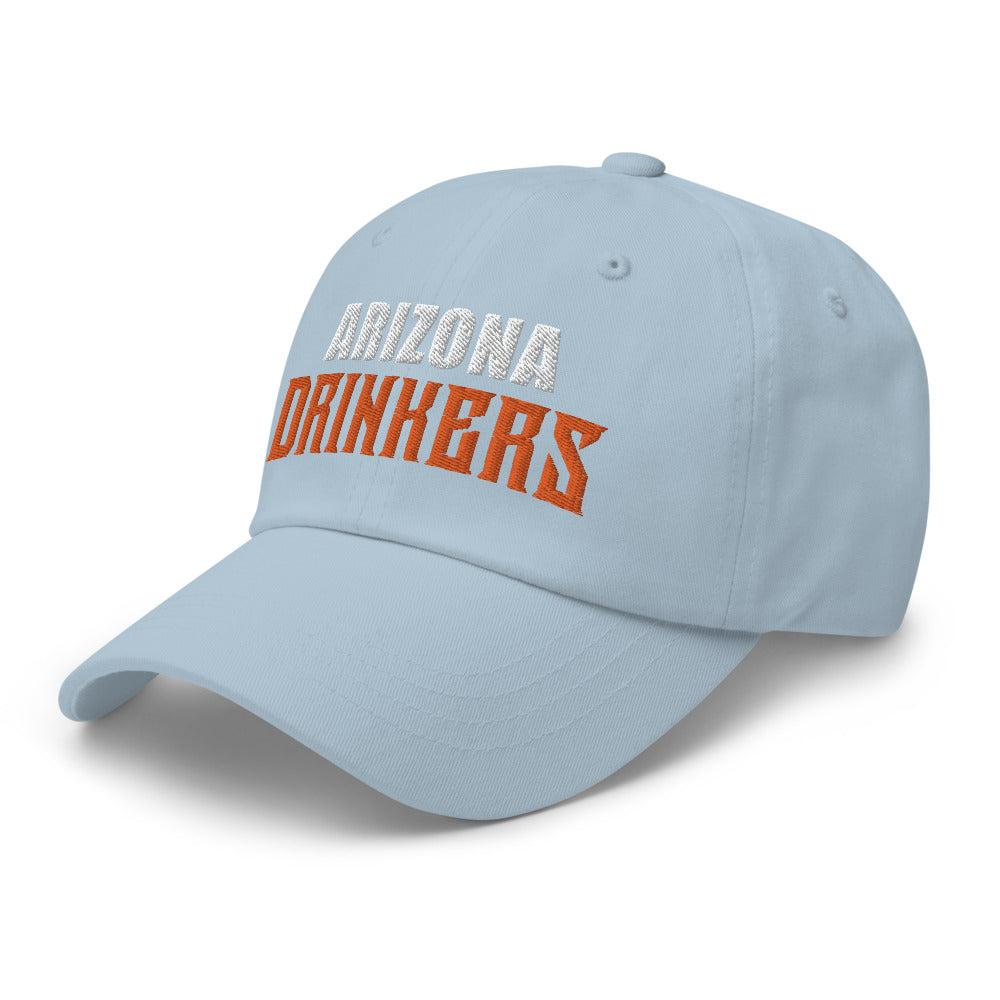 Dad hat with Arizona Drinkers in Orange Color on Front