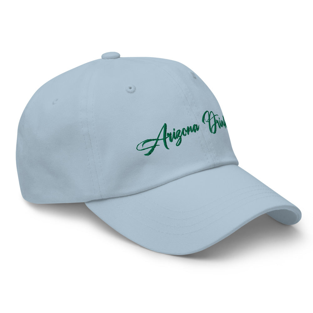 Dad hat with Arizona Drinkers in Green Color on Front