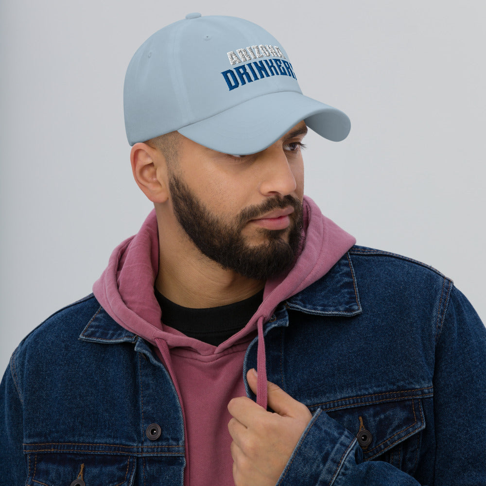Dad hat with Arizona Drinkers in Blue Color on Front