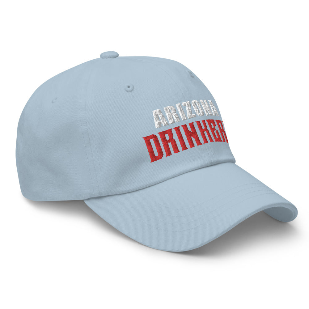 Dad hat with Arizona Drinkers in Red Color on Front