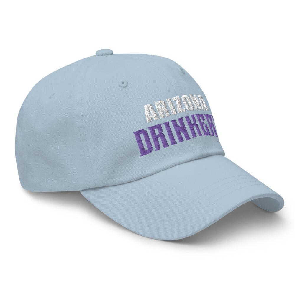 Dad hat with Arizona Drinkers in Violet Color on Front