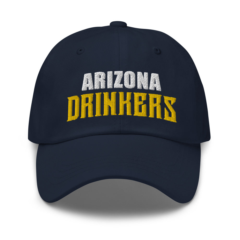 Dad hat with Arizona Drinkers in Yellow Color on Front