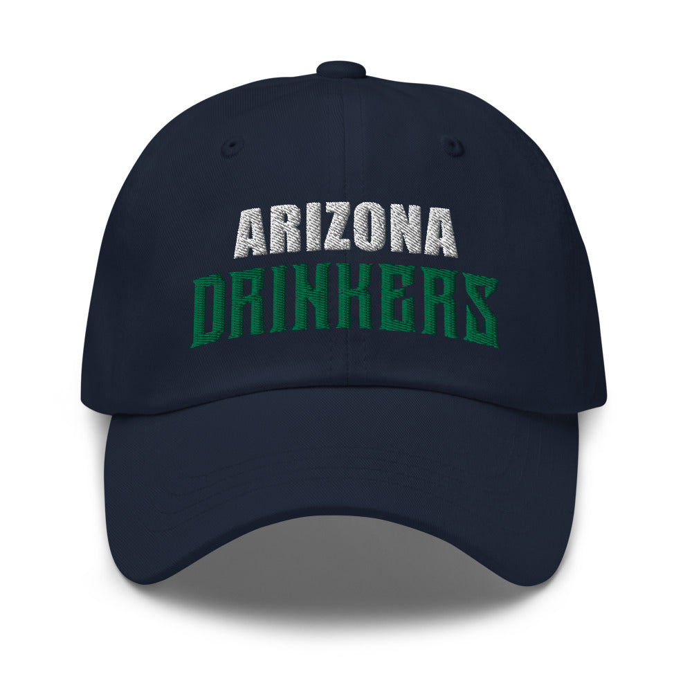 Dad hat with Arizona Drinkers in Green Color on Front
