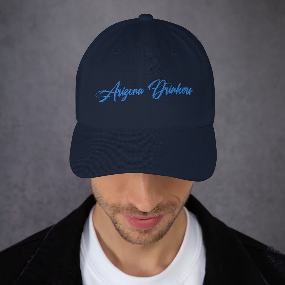 Dad hat with Arizona Drinkers in Blue Color on Front