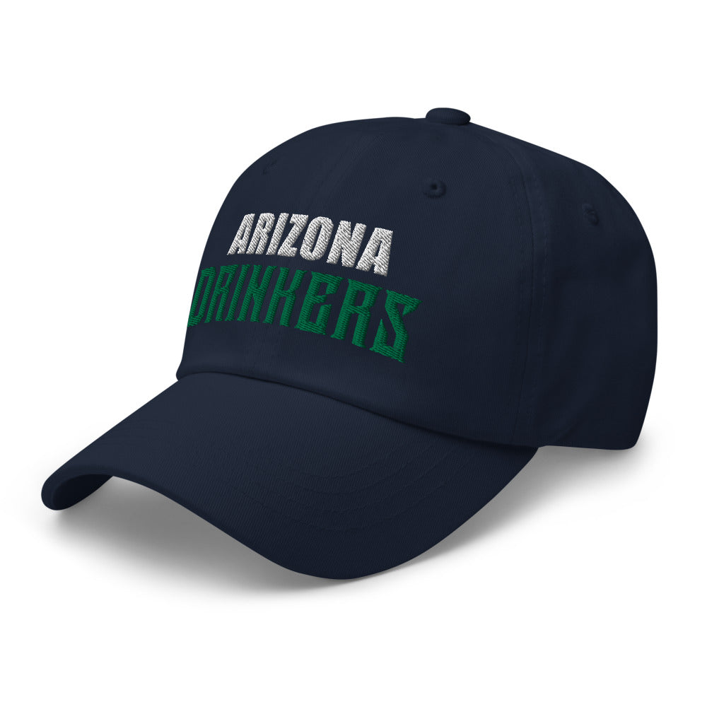 Dad hat with Arizona Drinkers in Green Color on Front