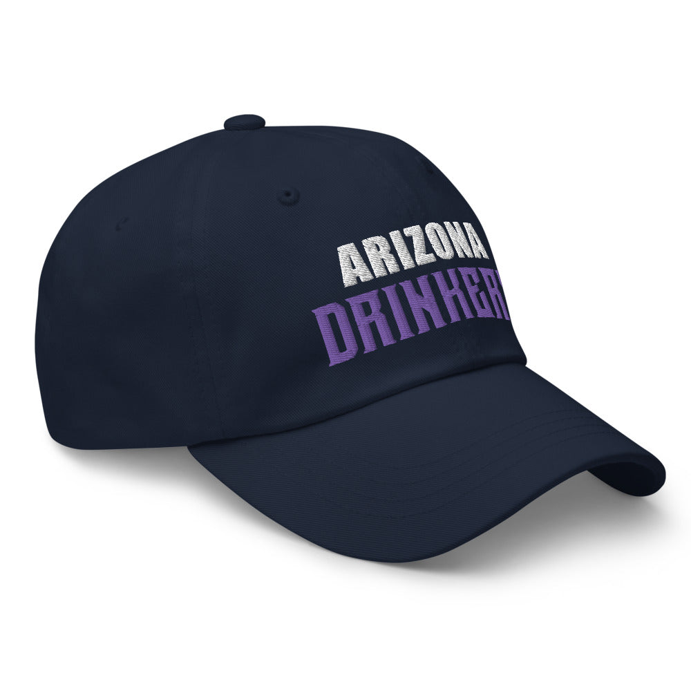 Dad hat with Arizona Drinkers in Violet Color on Front