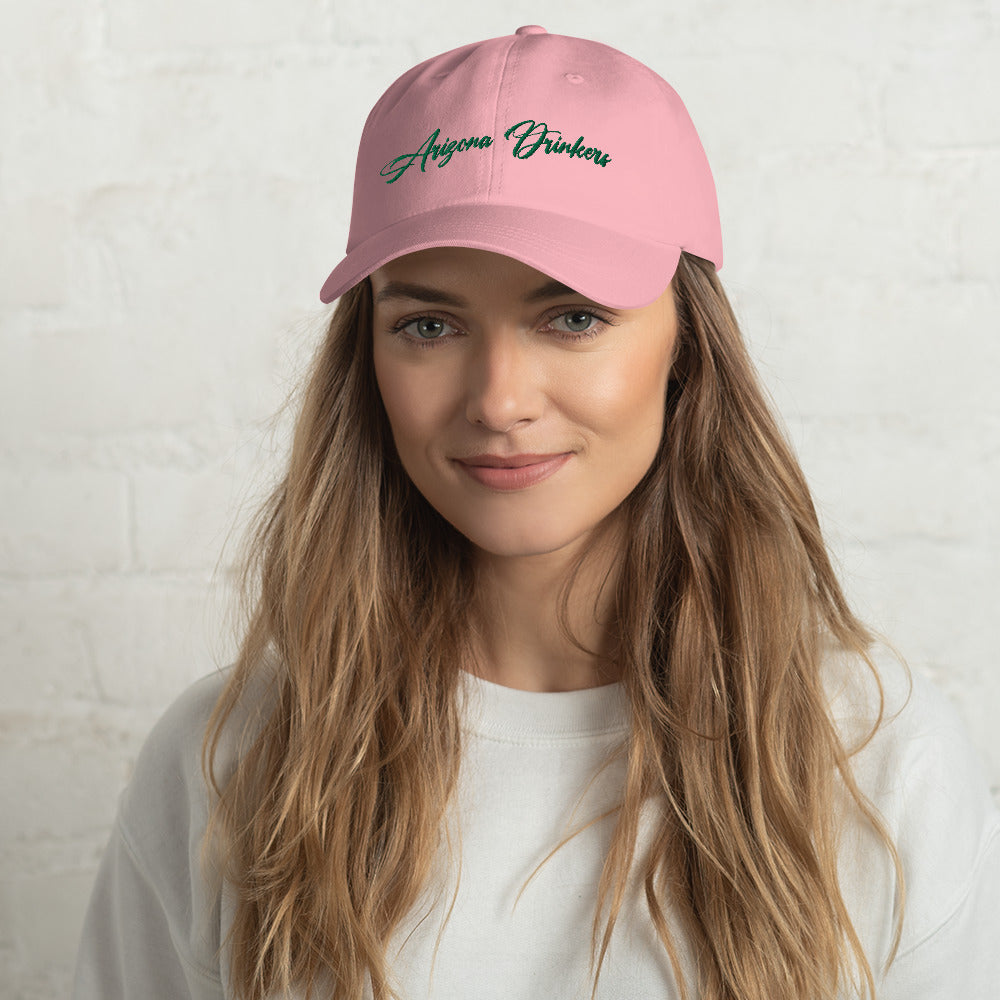 Dad hat with Arizona Drinkers in Green Color on Front