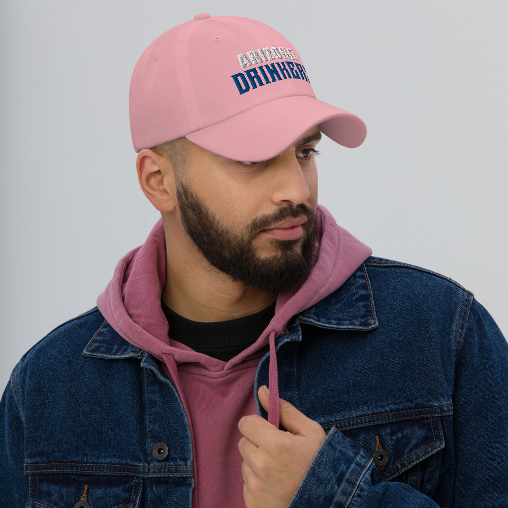 Dad hat with Arizona Drinkers in Blue Color on Front