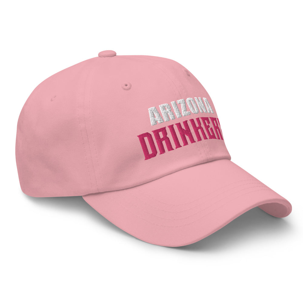 Dad hat with Arizona Drinkers in Pink Color on Front
